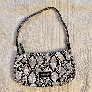 Black & White Snake Print Purse